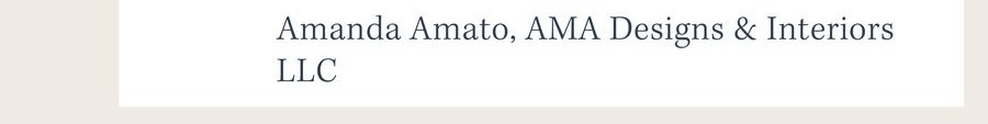 Amanda Amato, AMA Designs & Interiors LLC